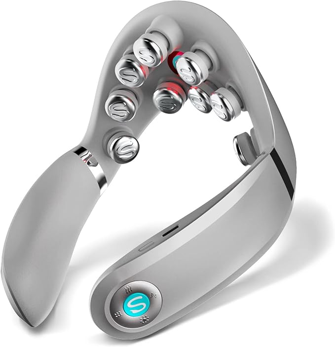 Cordless Vibration Infrared Neck Massager Deep Tissue for Pain Relief SKG Neck Massager with Heat - Samelax